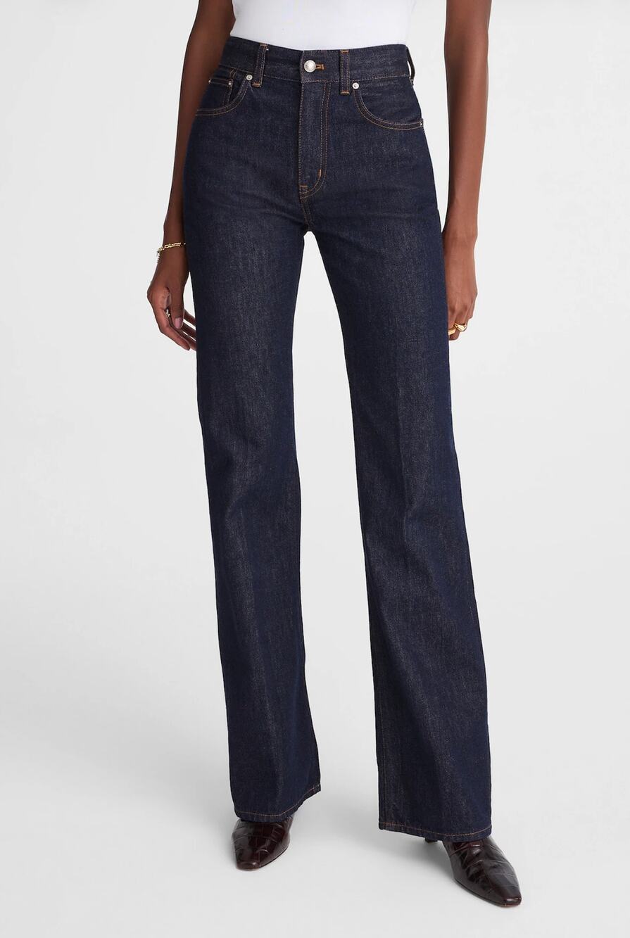 Madewell Womens 29 Perfect Vintage Flare Rigid Dark Blue Denim Jeans NEW